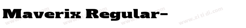Maverix Regular字体转换